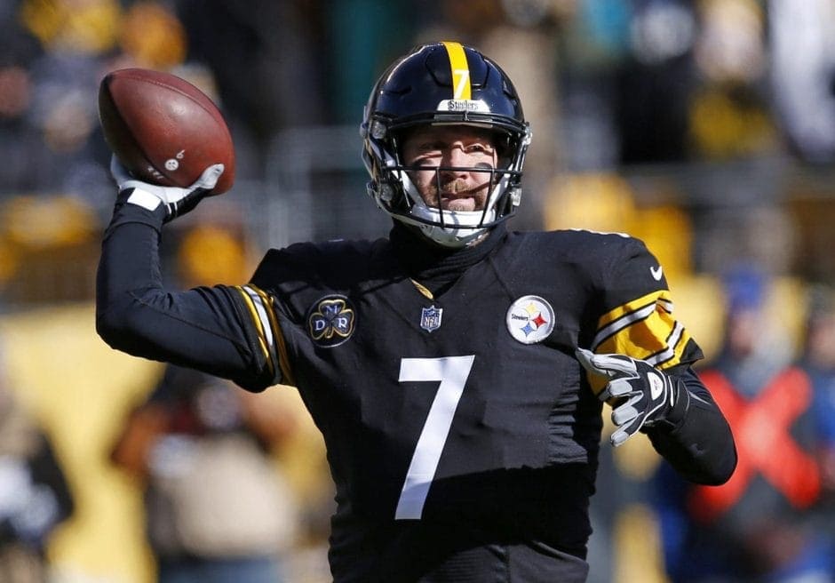 Platz 2
Spieler: Ben Roethlisberger
Team: Pittsburgh Steelers
Position: Quarterback
Gehalt- und Bonuszahlungen: 45 Millionen US-Dollar
Werbeeinnahmen: 1 Millionen US-Dollar
Gesamtsumme: 46 Millionen US-Dollar
Foto: Keith Srakocic/AP/dpa