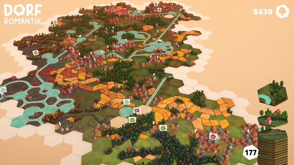 Dorfromantik ist ein Überraschungshit: Das knuffige Strategiespiel aus Deutschland spielt sich herrlich entspannt und lässt Erinnerungen an "Catan" hochkommen. (Steam-Link) Foto: Toukana Interactive