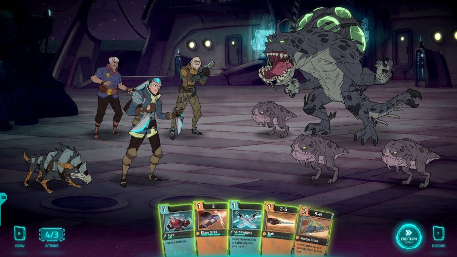 Griftlands beweist: Deck-Building geht auch anders. Neben einem “Kampf”-Deck dürft ihr euch auch an schwierigen Verhandlungen versuchen, um eure Gegner zu “überzeugen”. (Steam-Link) Foto: Klei Entertainment