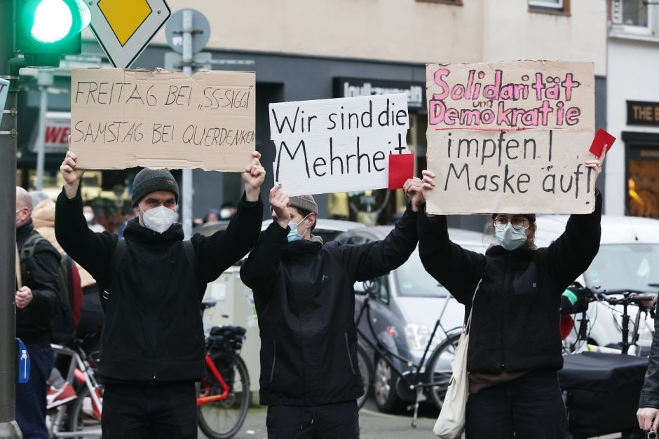 Corona-Demo in Düsseldorf am 29. Januar