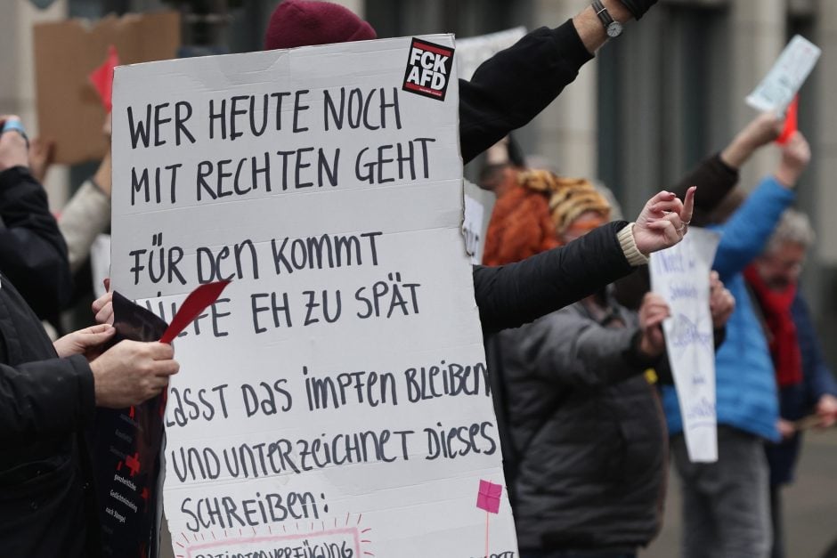 Corona-Demo in Düsseldorf am 29. Januar