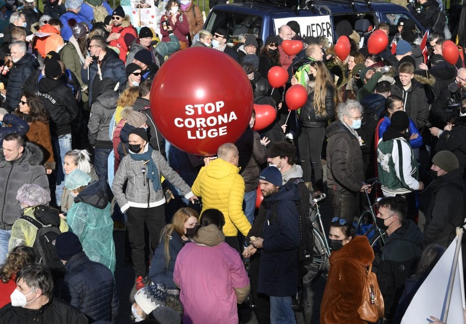 Corona-Proteste in Düsseldorf