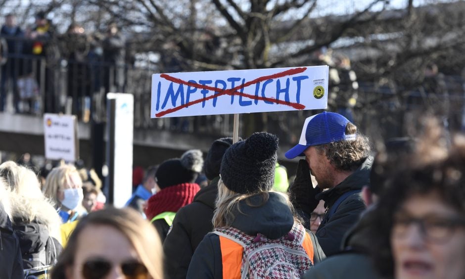 Corona-Proteste in Düsseldorf