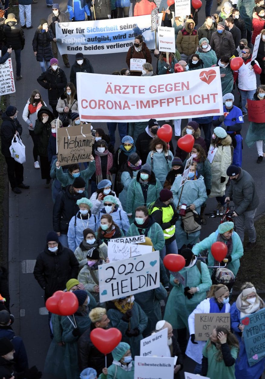 Corona-Proteste in Düsseldorf