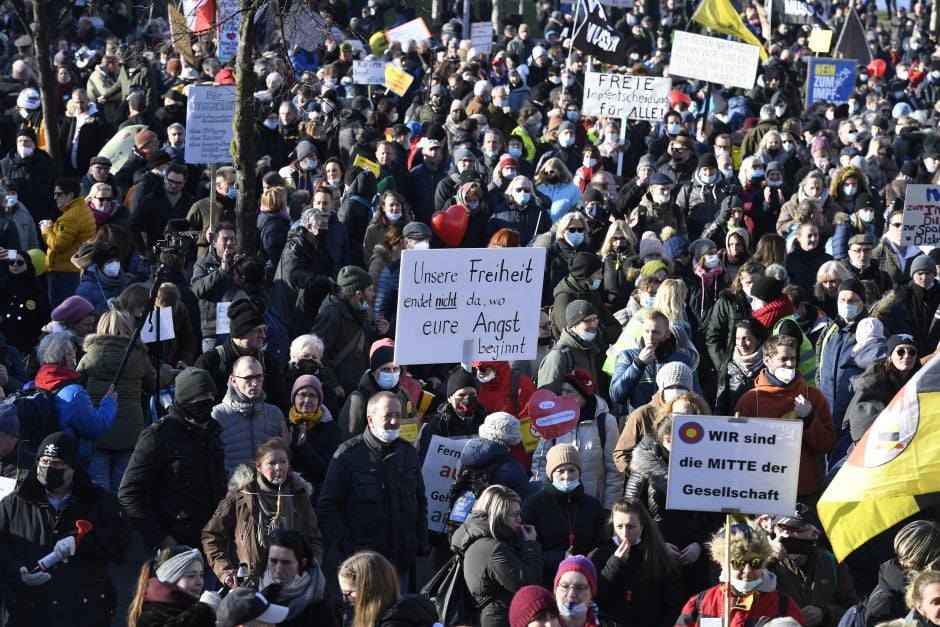 Corona-Proteste in Düsseldorf