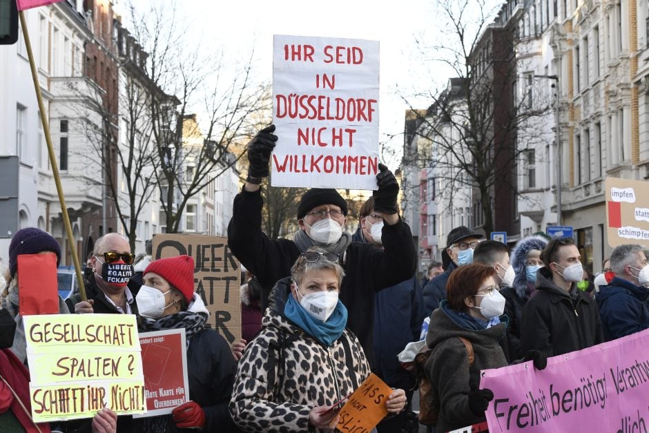 Corona-Proteste in Düsseldorf