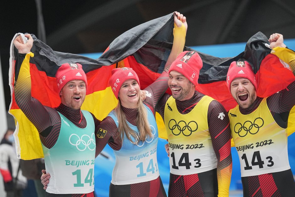 Rodel-Teamstaffel Olympia 2022 Gold Ludwig Natalie Geisenberger Tobias Wendl Tobias Arlt