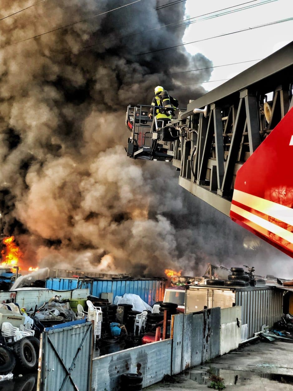 Großbrand Schrottplatz Ikea Kaarst