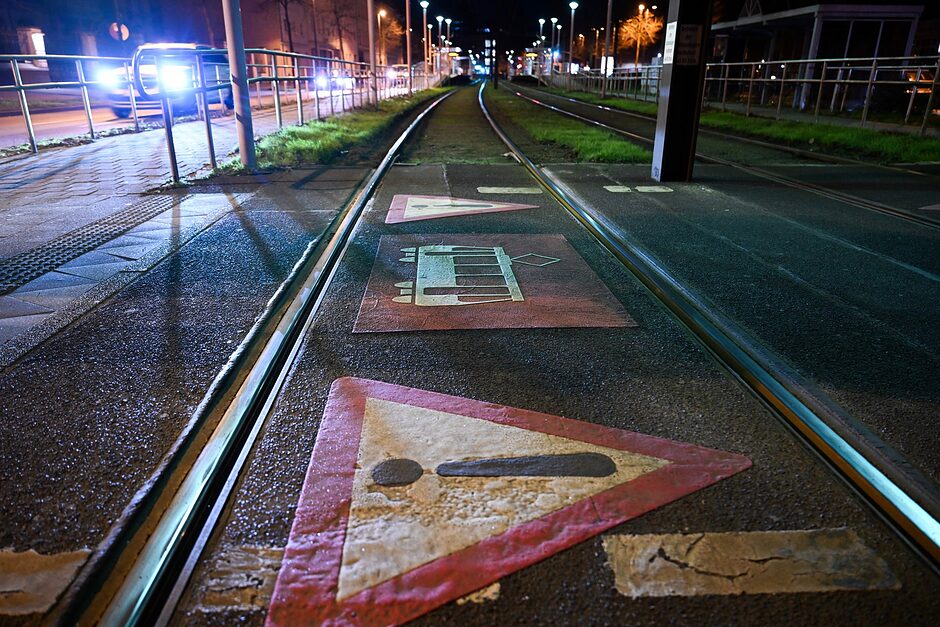 Warnstreik bei der Rheinbahn in Düsseldorf