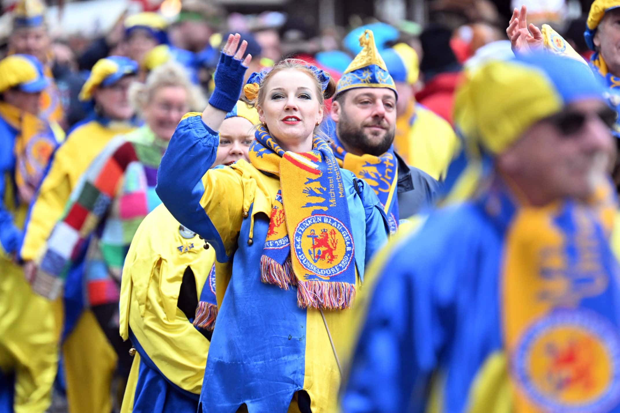 Auftakt Karneval in Düsseldorf am Marktplatz vor dem Rathaus am 11.11.2023