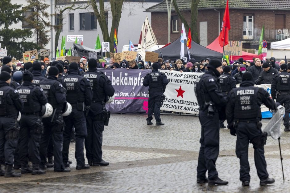 Neujahrsempfang der AfD Duisburg - Proteste